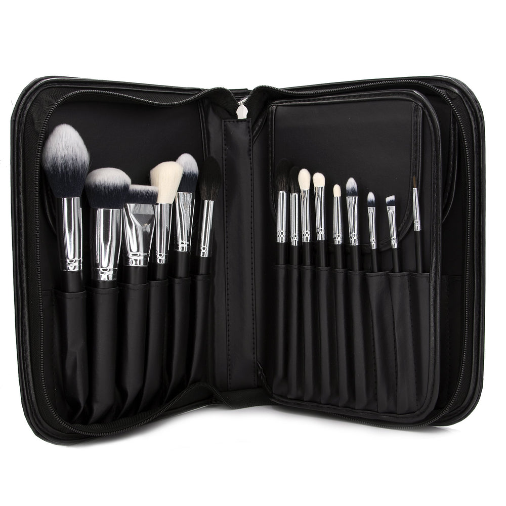 *15 PC BRUSH SET W/ BOOK CASE