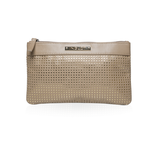 *Cosmetic Bag Beige & Gold